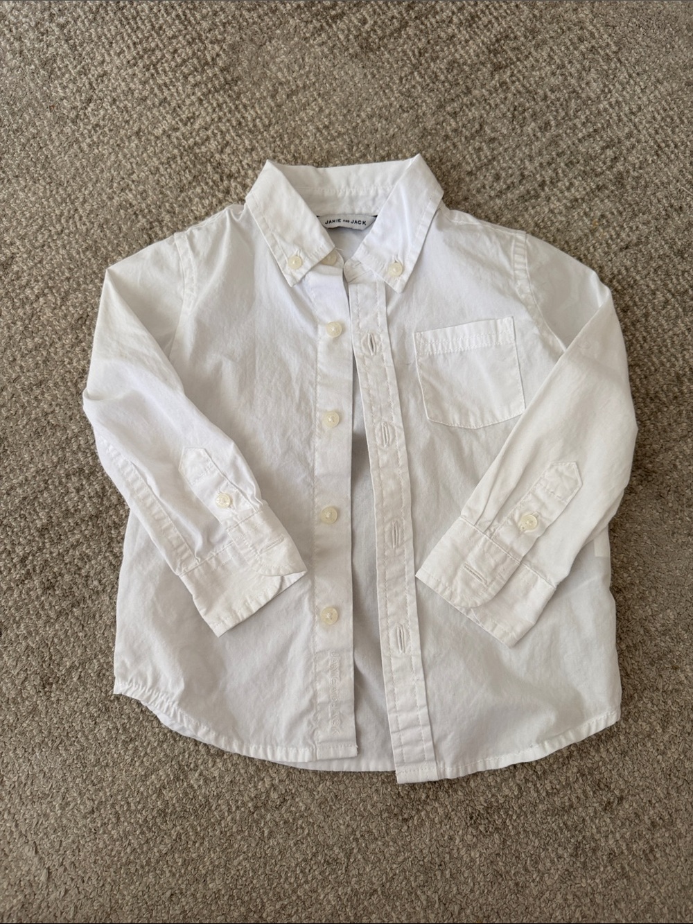 Janie and Jack White Button-Down Shirt for Kids